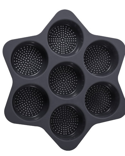 Forme de Silicon pentru Copt, 7 Forme Rotiunde, pentru Burgeri si Prajituri