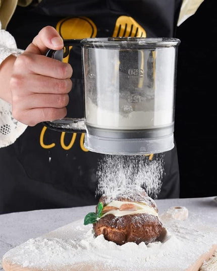 Sita Cernator Manual de Faina Portabila, din Plastic, cu Maner, Strat Dublu