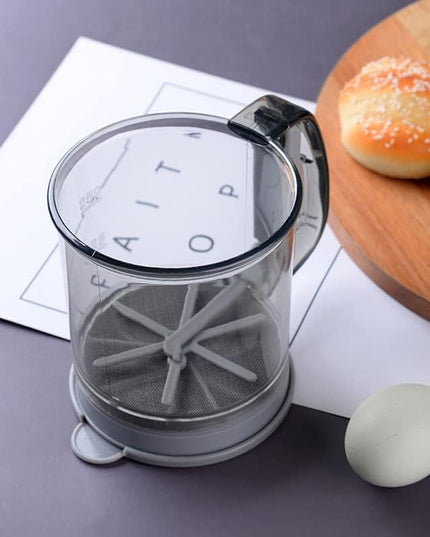 Sita Cernator Manual de Faina Portabila, din Plastic, cu Maner, Strat Dublu