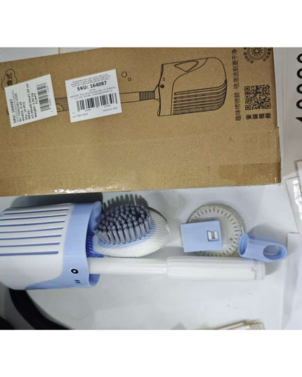 Perie de Toaleta, cu Suport de Perete, Recipient Detergent, 2 Tipuri de Perii, Model Balena