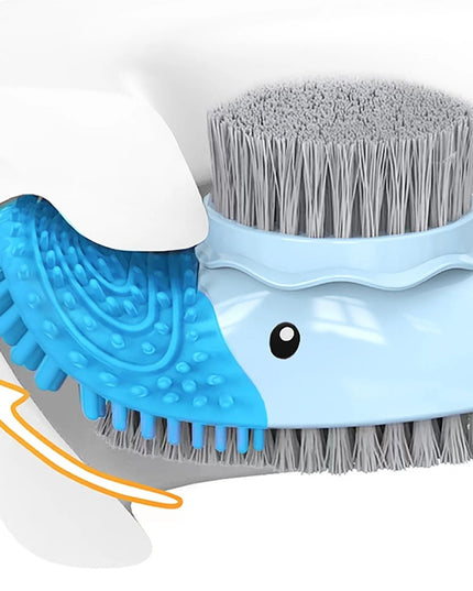 Perie de Toaleta, cu Suport de Perete, Recipient Detergent, 2 Tipuri de Perii, Model Rata