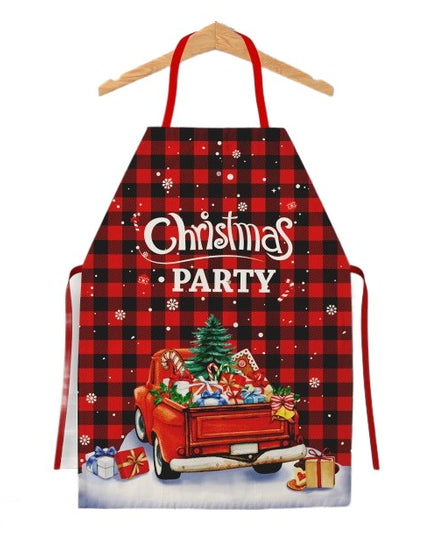 Sort de Bucatarie Decorativ, Tema Craciun,Model Christmas Party, din Poliester