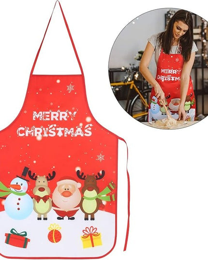 Sort de Bucatarie Decorativ, Tema Craciun,Model Merry Christmas, din Poliester