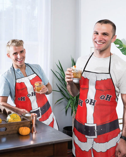 Sort de Bucatarie Decorativ, Tema Craciun,Model HO HO HO, din Poliester