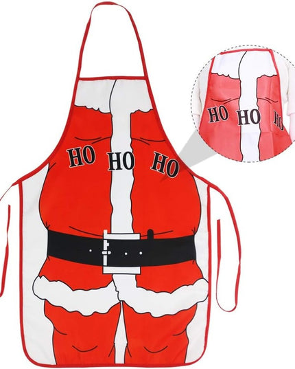 Sort de Bucatarie Decorativ, Tema Craciun,Model HO HO HO, din Poliester