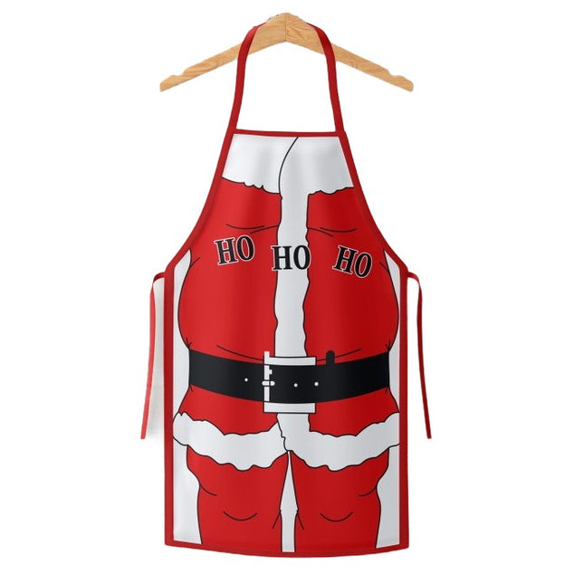 Sort de Bucatarie Decorativ, Tema Craciun,Model HO HO HO, din Poliester