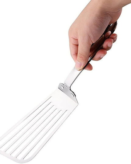 Spatula flexibila Fish Turner, din otel, durabila, cu margini subtiri pentru taiere, pentru carne, oua, peste, multifunctionala