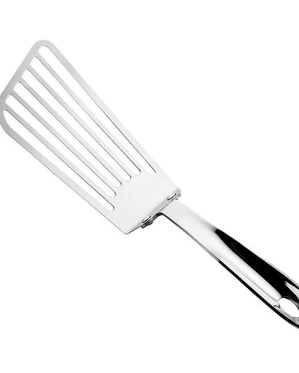 Spatula flexibila Fish Turner, din otel, durabila, cu margini subtiri pentru taiere, pentru carne, oua, peste, multifunctionala
