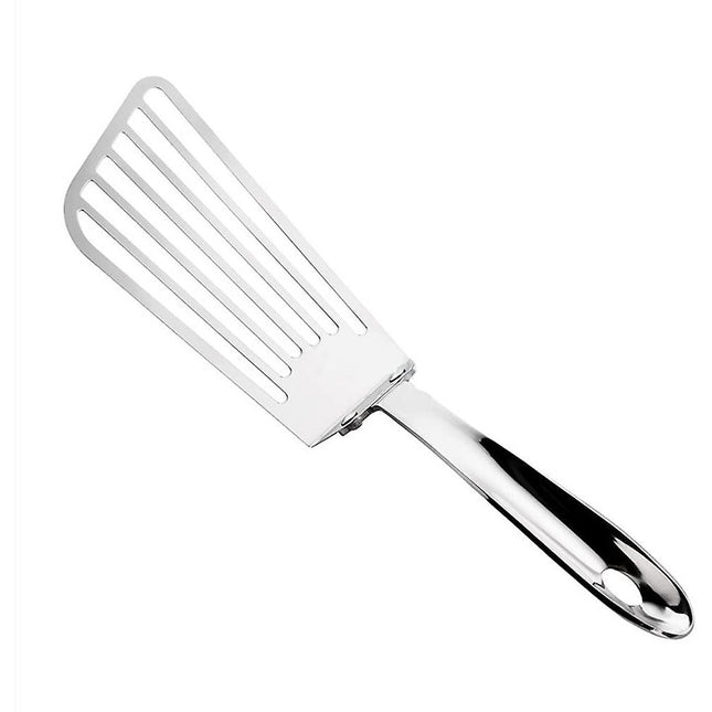 Spatula flexibila Fish Turner, din otel, durabila, cu margini subtiri pentru taiere, pentru carne, oua, peste, multifunctionala