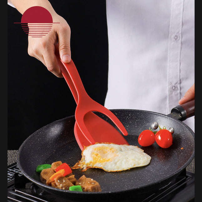 Spatula Multifunctionala tip Cleste, Spatula Cleste pentru Gatit, Silicon PP, pentru Alimente, Carne, Paine