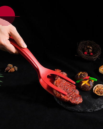 Spatula Multifunctionala tip Cleste, Spatula Cleste pentru Gatit, Silicon PP, pentru Alimente, Carne, Paine