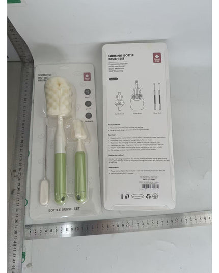 3 Perii de Spalat Biberoane, pentru Tetina, Biberon, Pai, Materiale Sigure, fara BPA, Curatare 360°