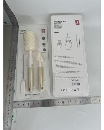 3 Perii de Spalat Biberoane, pentru Tetina, Biberon, Pai, Materiale Sigure, fara BPA, Curatare 360°