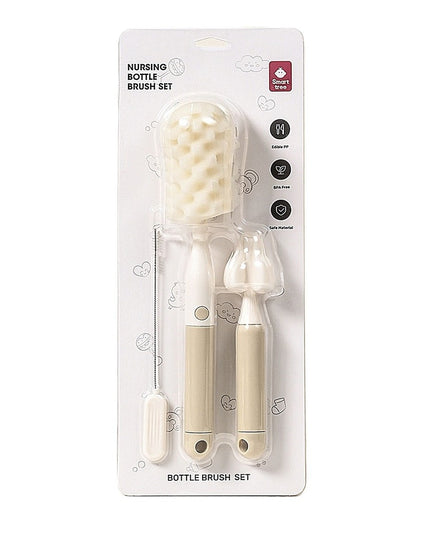 3 Perii de Spalat Biberoane, pentru Tetina, Biberon, Pai, Materiale Sigure, fara BPA, Curatare 360°