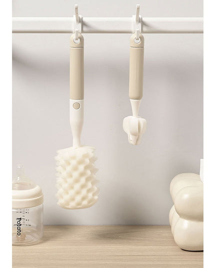 3 Perii de Spalat Biberoane, pentru Tetina, Biberon, Pai, Materiale Sigure, fara BPA, Curatare 360°