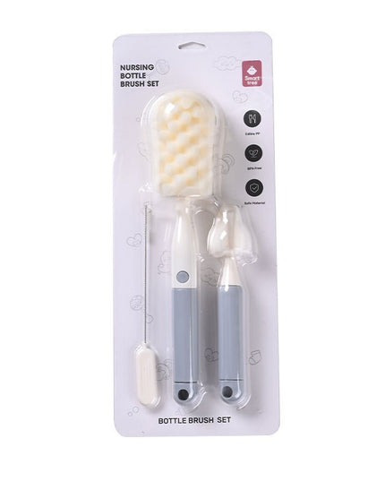 3 Perii de Spalat Biberoane, pentru Tetina, Biberon, Pai, Materiale Sigure, fara BPA, Curatare 360°