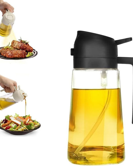 Recipient Ulei, 2in1, Functie Spray/Turnare, din Sticla, 470 ml, Fara Scurgere