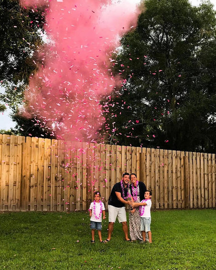 Spray Gender Reveal, 260 ml, din Amidon de Porumb, Dezvaluire Gen Bebelusi