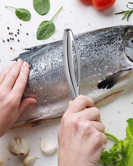 Perie de Curatare Solzi Peste, din Otel Inoxidabil