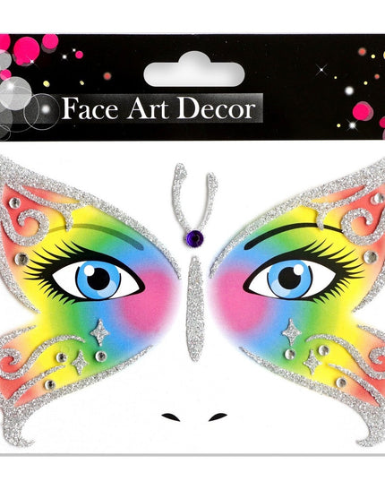 Sticker Temporar pentru Fata, pentru Machiaj, Face Art, Halloween, Teatru, Model Fluture