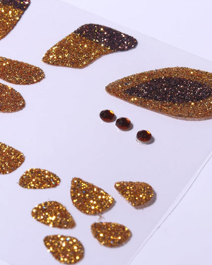 Sticker Temporar pentru Fata, pentru Machiaj, Face Art, Halloween, Teatru, Model Girafa