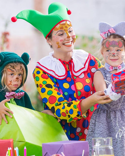 Sticker Temporar pentru Fata, pentru Machiaj, Face Art, Halloween, Teatru, Model Girafa