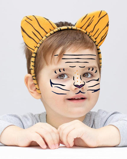 Sticker Temporar pentru Fata, pentru Machiaj, Face Art, Halloween, Teatru, Model Leu