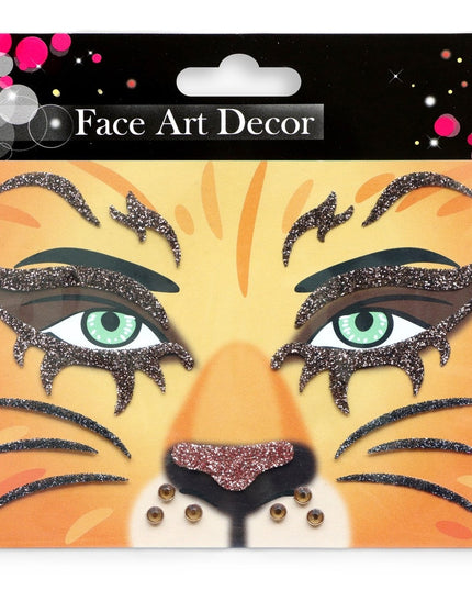 Sticker Temporar pentru Fata, pentru Machiaj, Face Art, Halloween, Teatru, Model Leu