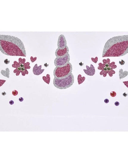 Sticker Temporar pentru Fata, pentru Machiaj, Face Art, Halloween, Teatru, Model Unicorn