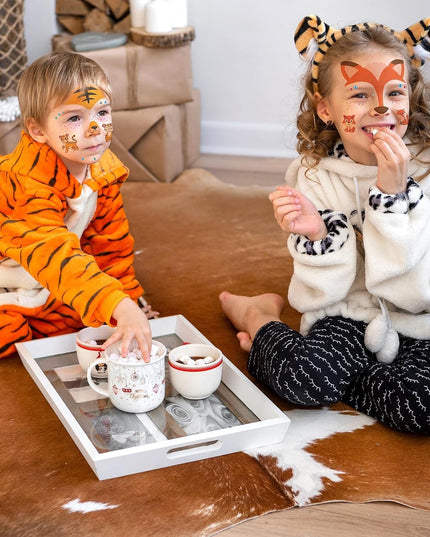 Sticker Temporar pentru Fata, pentru Machiaj, Face Art, Halloween, Teatru, Model Vulpe