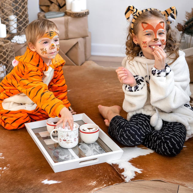 Sticker Temporar pentru Fata, pentru Machiaj, Face Art, Halloween, Teatru, Model Vulpe