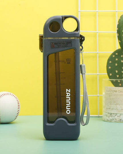 Sticla de Apa pentru Sport, 350 ml, cu Pai si Capac,Buton de Blocare, din PC