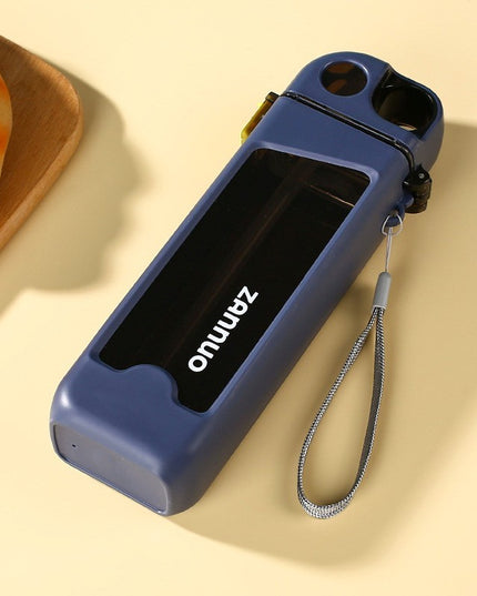 Sticla de Apa pentru Sport, 350 ml, cu Pai si Capac,Buton de Blocare, din PC