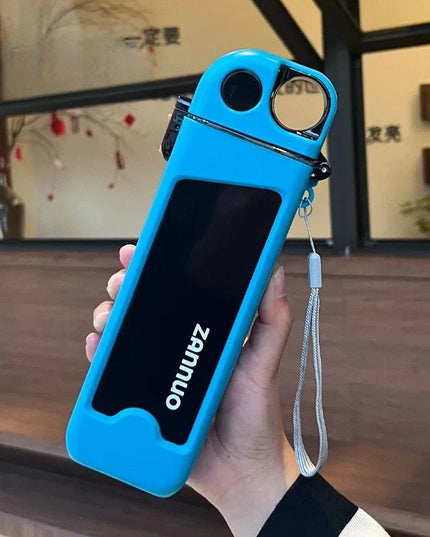 Sticla de Apa pentru Sport, 350 ml, cu Pai si Capac,Buton de Blocare, din PC, Bleu