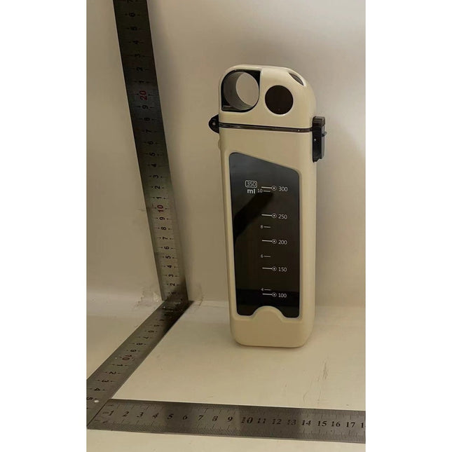 Sticla de Apa pentru Sport, 350 ml, cu Pai si Capac,Buton de Blocare, din PC