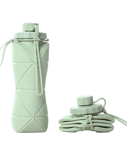 Sticla de apa pliabila din silicon,reutilizabila, rezistenta la temepreturi ridiate, usor de depozitat si carat,600 ml