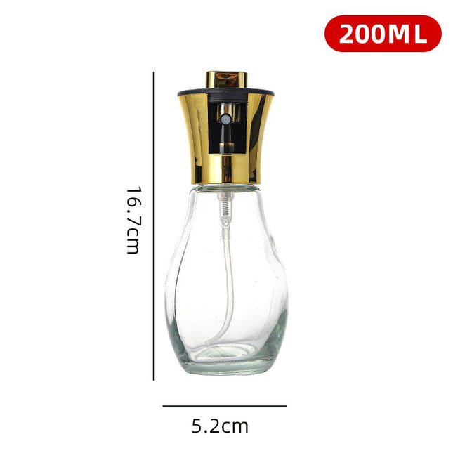 Sticla de ulei cu Pulverizator, Sticla pentru Lichide de Bucatarie, Otet, Sos, , Volum 200 ml, Gold