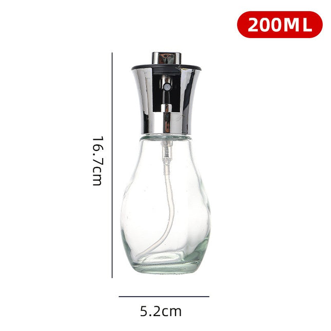 Sticla de ulei cu Pulverizator, Sticla pentru Lichide de Bucatarie, Otet, Sos,Volum 200 ml, Silver
