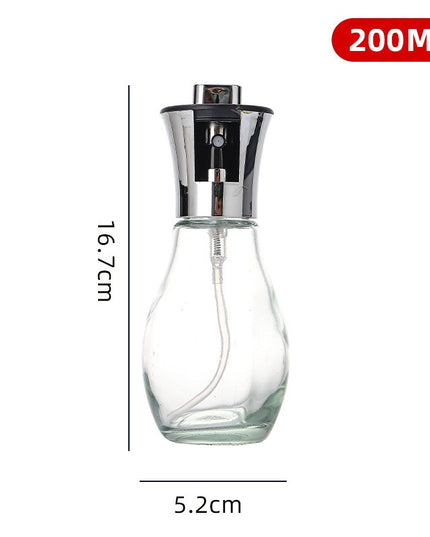 Sticla de ulei cu Pulverizator, Sticla pentru Lichide de Bucatarie, Otet, Sos,Volum 200 ml, Silver