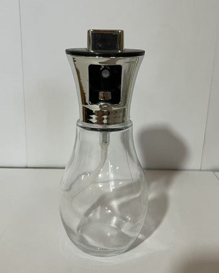 Sticla de ulei cu Pulverizator, Sticla pentru Lichide de Bucatarie, Otet, Sos,Volum 200 ml, Silver