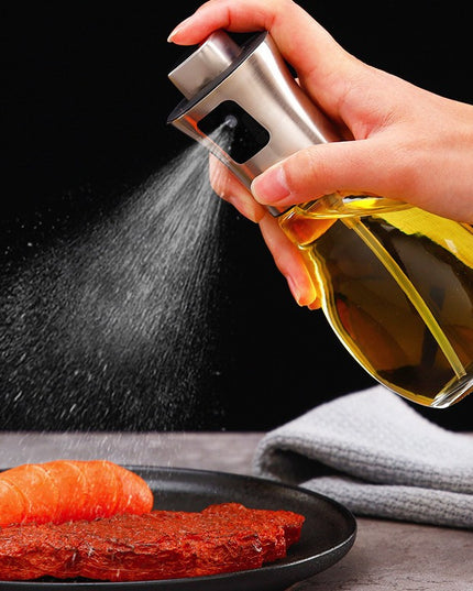 Sticla de ulei cu Pulverizator, Sticla pentru Lichide de Bucatarie, Otet, Sos,Volum 200 ml