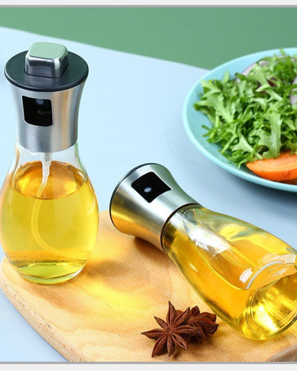 Sticla de ulei cu Pulverizator, Sticla pentru Lichide de Bucatarie, Otet, Sos,Volum 200 ml