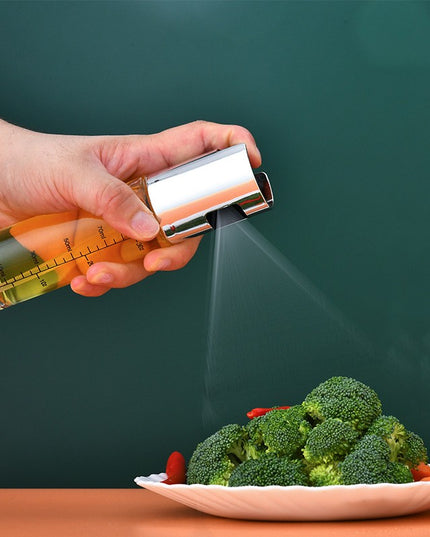 Sticla Pulverizator pentru Bucatariei, Spray pentru Gratar, din Sticla cu Capac din Inox,volum 100 ml, Trasnparenta cu Capac