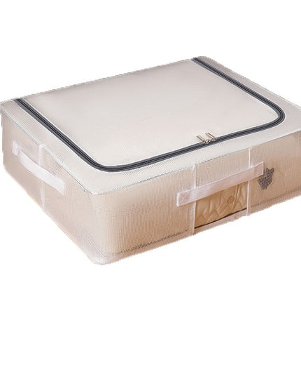 de Depozitare, pentru Pantofi Haine, din Plasa PVC Impermeabila si Manere Laterale, Pliabila, Fermoar Bidirectional,Transparenta