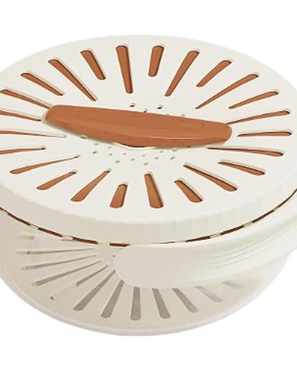 Strecuratoare 1 pentru Fructe si Legume, Cos de Scurgere si de Depozitare,din PP, cu Maner si Capac