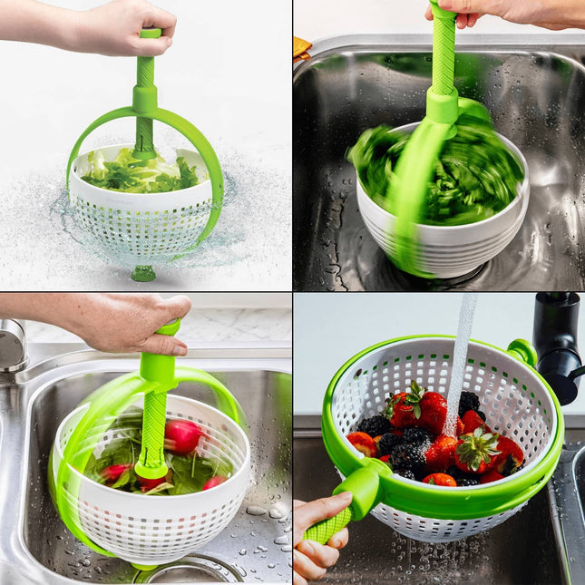 Strecuratoare multifunctionala rotativa, cu maner, material ABS,maner , cu ventuza pentru prindere sigura, practic si usor de folosit