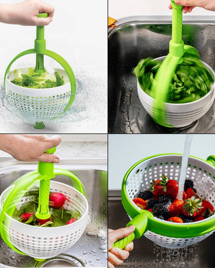 Strecuratoare multifunctionala rotativa, cu maner, material ABS,maner , cu ventuza pentru prindere sigura, practic si usor de folosit