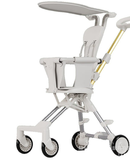 Carucior Pliabil, 1-3 Ani, Reversibil, 4 Roti, Parasolar, din Aliaj de Aluminiu + Plastic + Textil