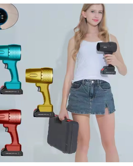 Suflanta de Aer Multifunctionala Portabila, Incarcare Auto, pentru Gratar, Masina, Indepartare Frunze si Praf, 1500 mAh, Viteta de Rotatie 25000 RPM, 2 Baterii de Li si Incarcator, Visiniu