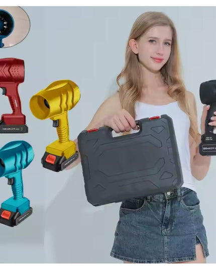 Suflanta de Aer Multifunctionala Portabila, Incarcare Auto, pentru Gratar, Masina, Indepartare Frunze si Praf, 1500 mAh, Viteta de Rotatie 25000 RPM, 2 Baterii de Li si Incarcator, Visiniu